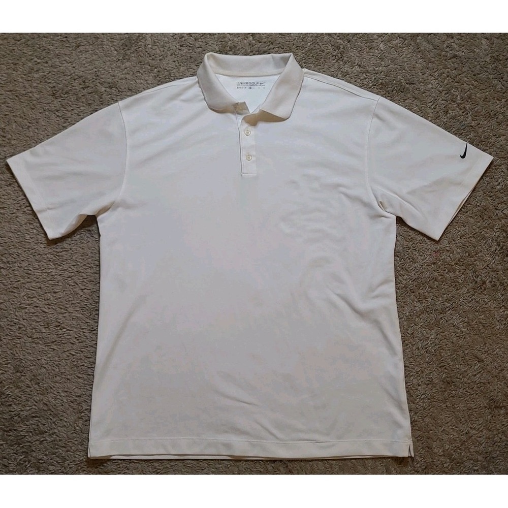 Nike Golf Polo Dri Fit Performance Standard Fit Short Sleeve Mens XL, White